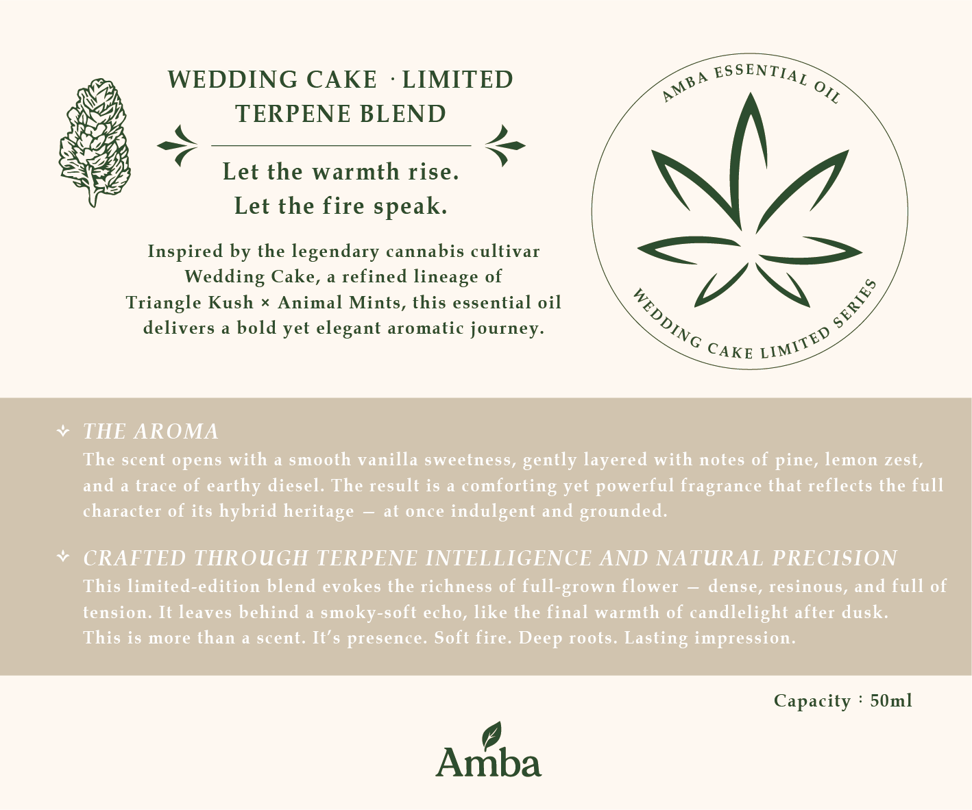 Wedding Cake 精油|陽剛沉穩 × 木質煙燻的儀式性香氣